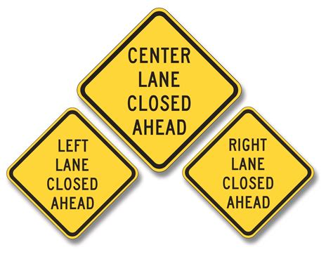 Lane Closed Ahead Sign Zumar
