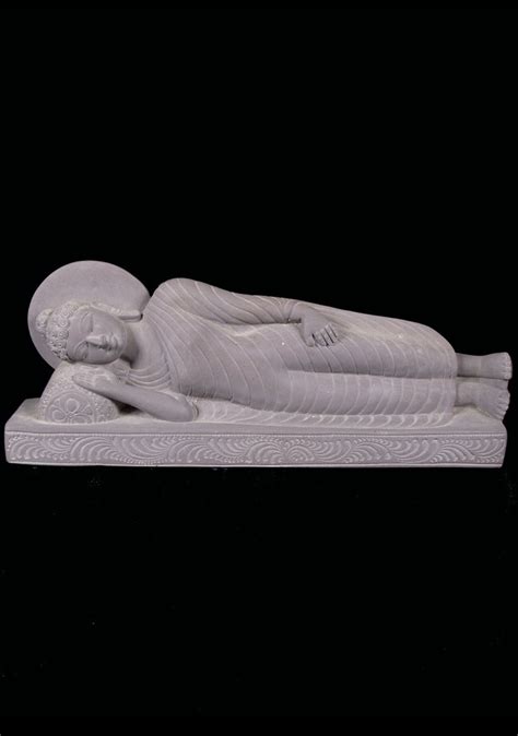 White Religious Marble Dying Buddha Statues Size Dimension Min 12