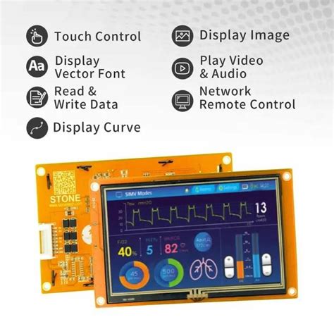 Stone HMI 7 Inch LCD Display Module With Touch Screen Monitor High