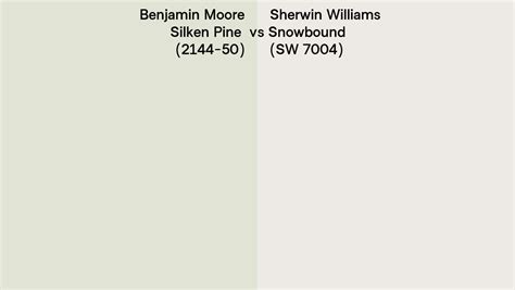 Benjamin Moore Silken Pine Vs Sherwin Williams Snowbound Sw