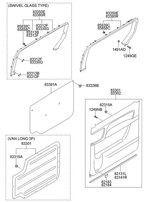 H Kd Panel Compl Rear Door Trim Lh Hyundai Yoshiparts