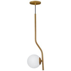 Pendente Jabuticaba Angular Globo Vidro Inclinado Dourado Leroy Merlin