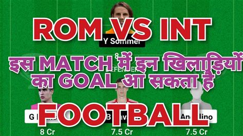 Rom Vs Int Football Dream Team Roma Vs Inter Milan Football Dream