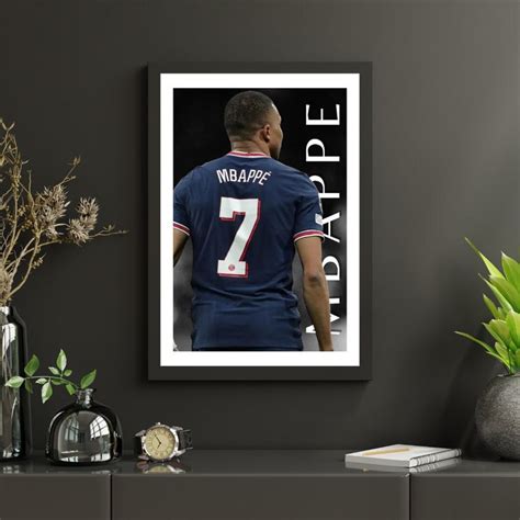 Kylian Mbappe Print Kylian Mbappe Poster Psg Print Football Gift