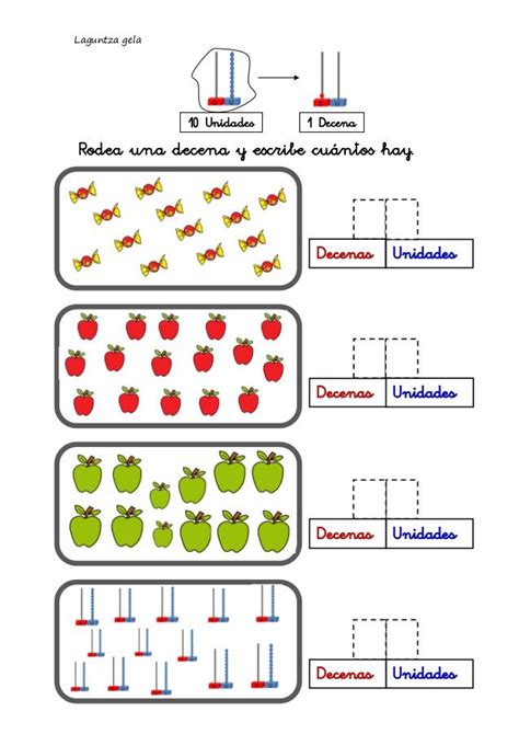 Laguntza Gela Rodea Una Decena Y Escribe Cu Ntos Hay Unidades