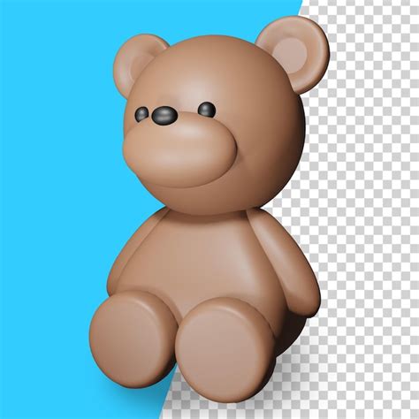 Un Oso De Peluche Con Un Fondo Azul Y Un Fondo Blanco Archivo Psd