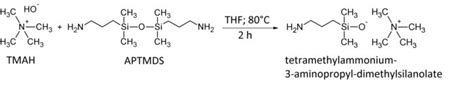 Synthesis of the tetramethylammonium-3-aminopropyl-dimethylsilanolate ...