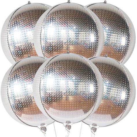 Buy KatchOn Silver Disco Ball Balloons 22 Inch Silver Mylar