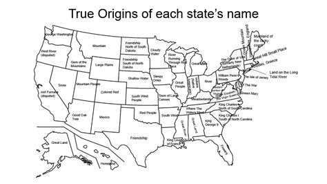 The True Origins Of Each State S Name R Mapporn