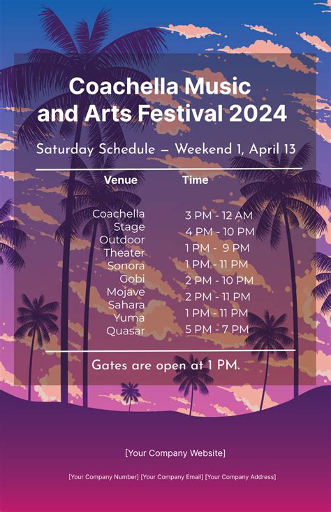 Free Coachella Festival Templates And Examples Edit Online And Download