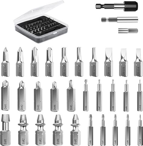 Nuovoware Kit d Extracteur de Vis Cassé 33 PCS Outils d Extraction