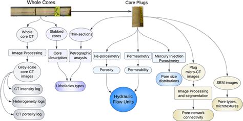 Workflow Schematic Outlining The Multiscale Imaging And Petrophysical