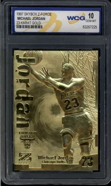 1997 MICHAEL JORDAN Skybox Z Force 23K Gold Card Graded Gem Mint 10