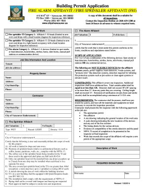 Fillable Online Building Permit Application City Of Vancouver Fax