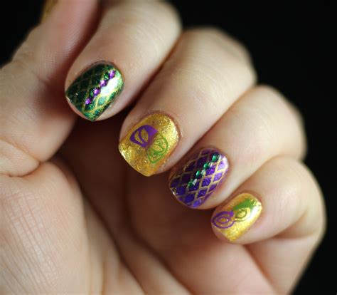 Mardi Gras Nails