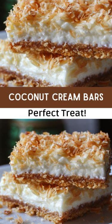 Decadent Coconut Cream Bars Perfect Treat In 2024 Dessert Bar Recipe Coconut Recipes