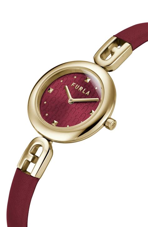 Furla Bangle Leather Strap Watch, 28mm | Nordstrom