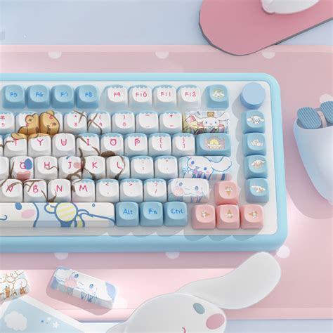 112 120 Keys Sanrio Cinnamoroll Kuromi Keycaps MCA Profile PBT Dye