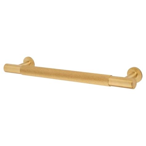 Carlisle Brass 13mm Knurled T Bar Cabinet Pull Handle 160mm Centres Satin Brass