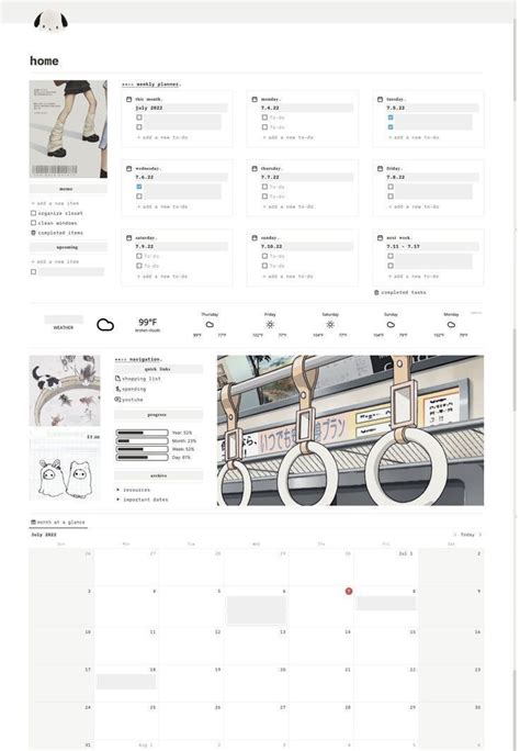 Soft White Aesthetic Notion Home Dashboard Setup Study Motivation In