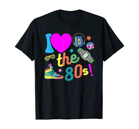 I Love The 80s Tshirt Funny 80s Party Costume Men Women