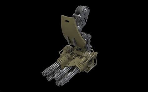 Sci Fi Minigun 3D Model 3D Printable CGTrader