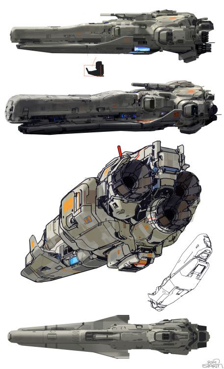 Sparth Halo 5 Spaceships 2013 2014 On A Side Note I Space Ship