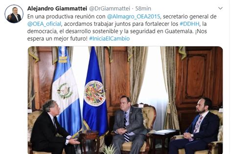 El Nuevo Presidente De Guatemala Alejandro Giammattei Rompió