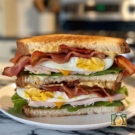 Turkey Bacon And Egg Club Sandwich