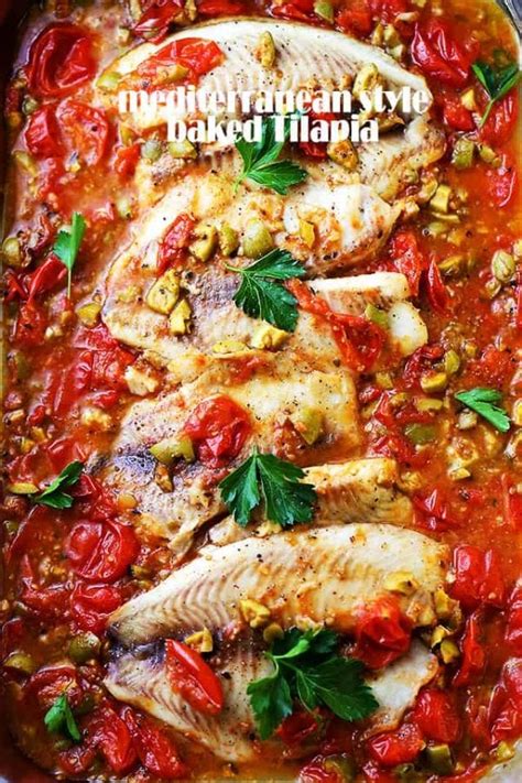 Mediterranean Style Baked Tilapia