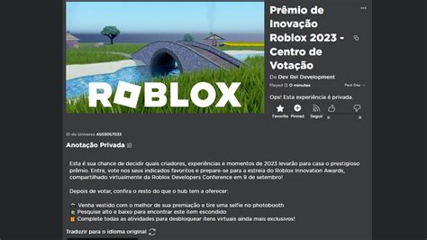 RTC em português on Twitter NOTÍCIA O Centro de Votação do Roblox