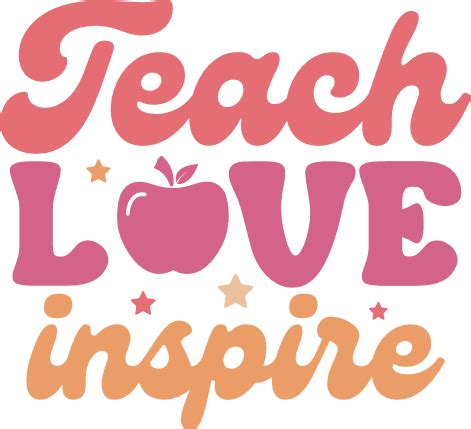 Teach Love Inspire Tshirt Design For A Teacher Free Svg File Svg Heart