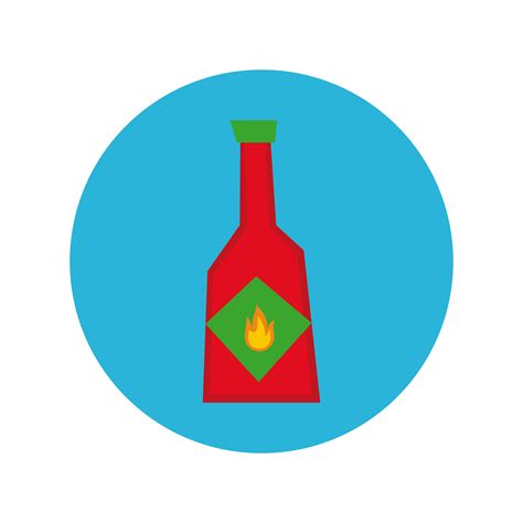 hot sauce bottle block and flat style 2589312 Vector Art at Vecteezy