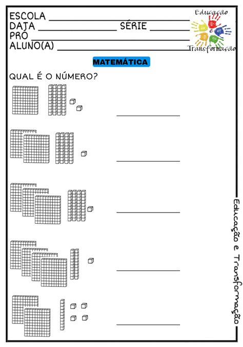 Matem Tica Material Dourado Atividade De Matem Tica Para Trabalhar