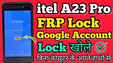 Itel A23 Pro L5006c FRP Bypass Without Pc Google Account