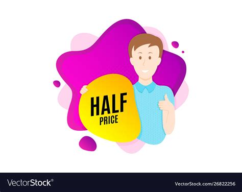 Half Price Special Offer Sale Sign Royalty Free Vector Image