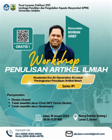 Workshop Penulisan Artikel Ilmiah Akademisi Era AI Generative AI Untuk