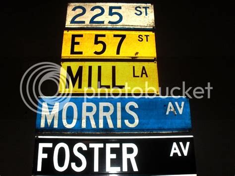 Vintage New York City Color Coded Street Signs