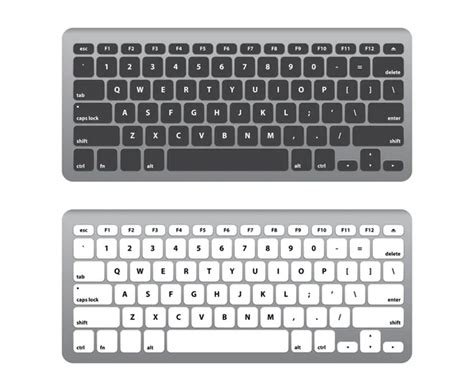 Latin Alphabet Keyboard Layout Set Isolated Vector Illustration Stock