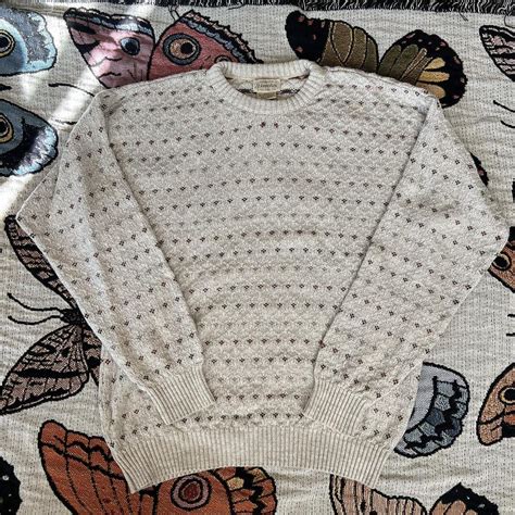 Vintage Cream Chunky Grandpa Sweater From St Johns Depop