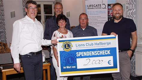 Lionsclub Ha Berge Spendet Euro An Behinderteneinrichtung In Pal Stina