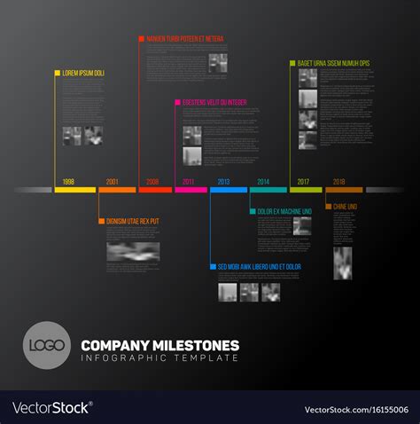 Infografik Zeitleiste Bericht Vorlage Lizenzfreier Vektor