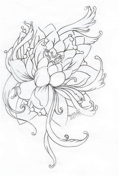 Japanese Lotus Flower Drawing At Getdrawings Free Download