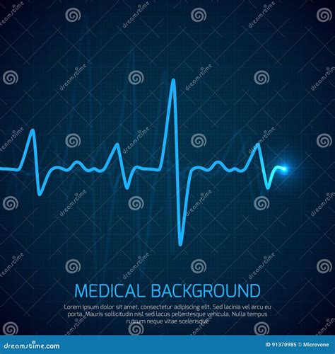 Healthcare Vector Medical Background With Heart Cardiogram Cardiology