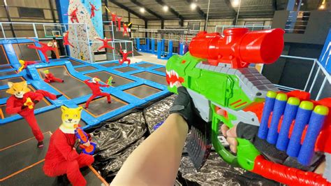 Nerf War Amusement Park Battle 37 Nerf First Person Shooter YouTube