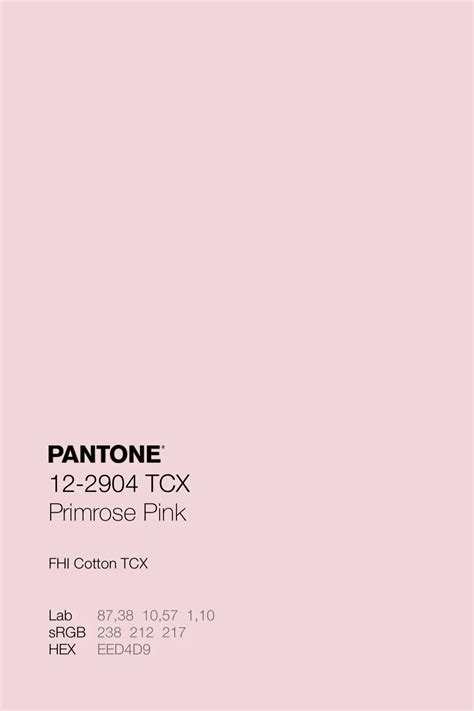 Pantone Tcx Primrose Pink Color Code Pantone Colour Palettes The Best