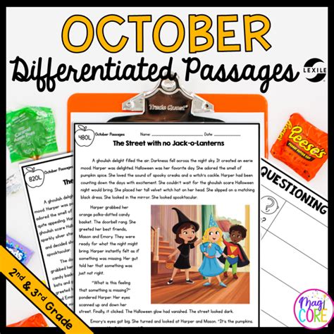 October Differentiated Passages 2nd And 3rd Grade Magicore