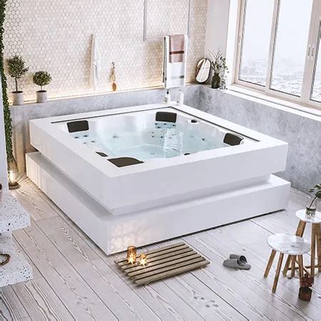 Cube Ergo Jacuzzi D Exterieur Et D Interieur 5 Places Aquavia Spa