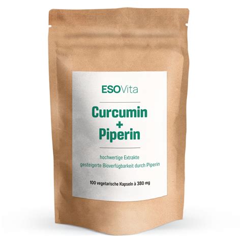 Curcumin Piperin Extrakt Kapseln 100 Stück à 380 mg 24 95