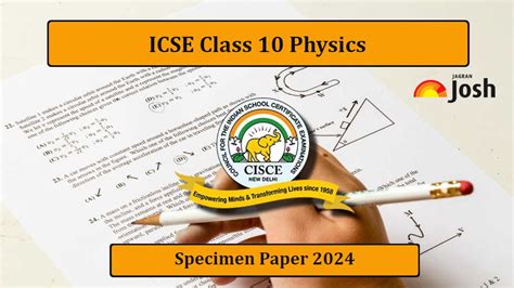 Icse Specimen Paper Physics Solved Image To U